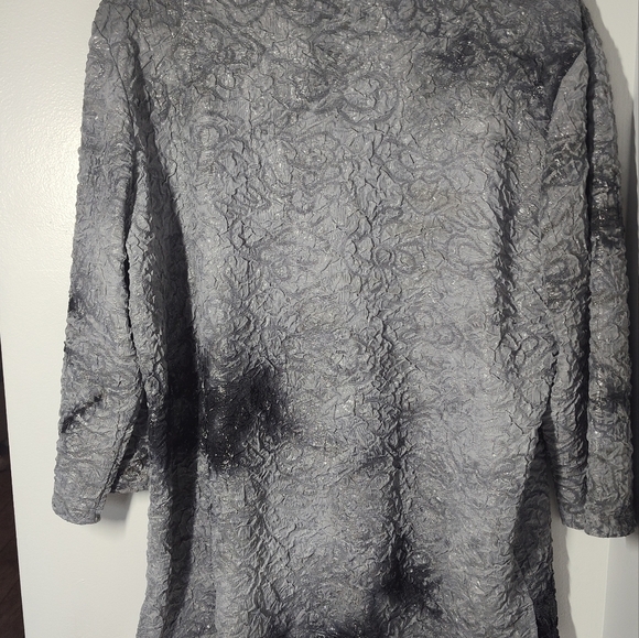 Bon Worth Charcoal Textured Blouse Size L #433 - Picture 3 of 3